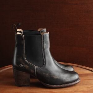 Bed Stu Boots WMS SZ 8 Distressed BLK Lorn Chelsea Western Coastal Cowgirl Boho